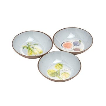 Alfresco Dipping Bowls Set of 3 with Rafia Tie