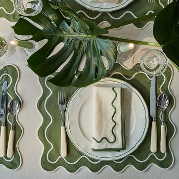 Provence Set of 4 Starter Plates, D21cm, Green