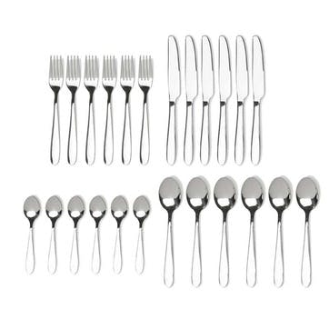 Arch 24 Piece Cutlery Set, Stainless Steel
