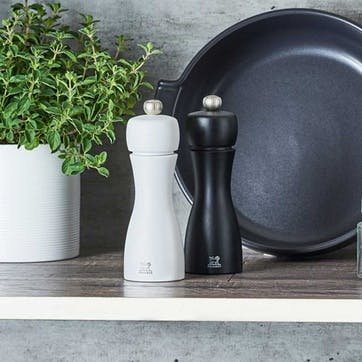 Salt and pepper mill, 15cm, Peugeot, Tahiti, black and white