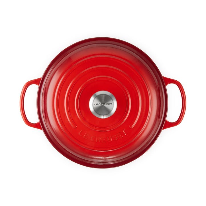 Cast Iron Shallow Casserole - 30cm; Cerise