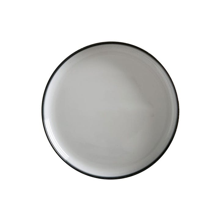 Caviar Granite Porcelain Round Platter  D28cm, Grey