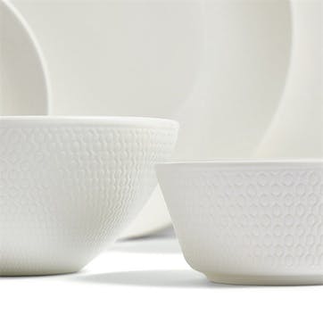 Gio 10 Piece Dinnerware Set, White