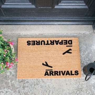Arrivals and Departures Doormat