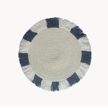 Fringed Placemat D34cm, Folkstone