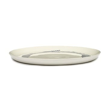 Ottolenghi, Set of 2 Large Plates, White and Blue