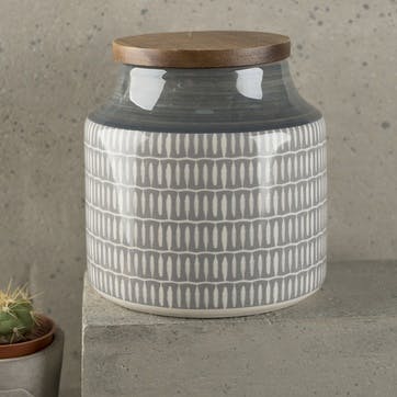 Drift Grey Storage Jar