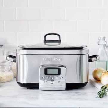 Non-Stick Slow Cooker, 6L, Stainless Steel