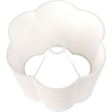 Posy Tapered Scalloped Shade 30cm, White