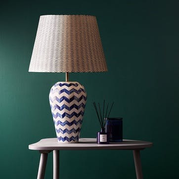 Ziggy Natural Bone Table Lamp H35.5cm, Blue