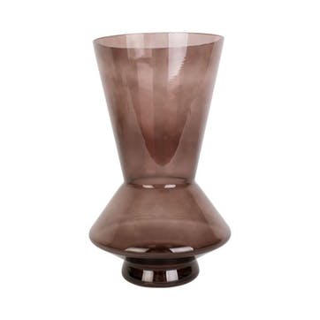 Glow Vase D17 x H28 cm, Chocolate Brown
