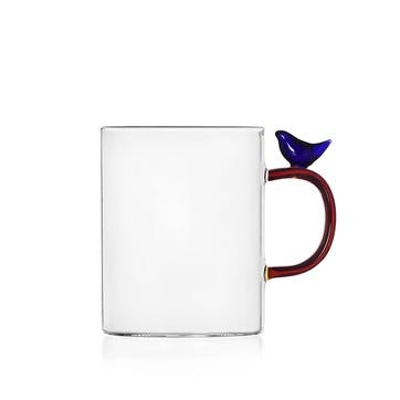 Birds Mug 450ml, Light Blue