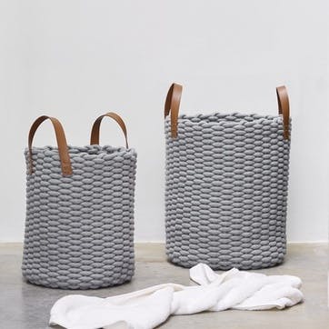 Laundry basket, D35 x H45cm, Aquanova, Rudon, grey