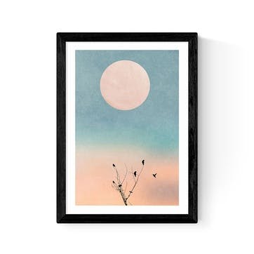 Kubistika Waking Up Warm Print A3, Black Frame