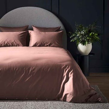 Luxe Cotton Super King Duvet Cover, Rust