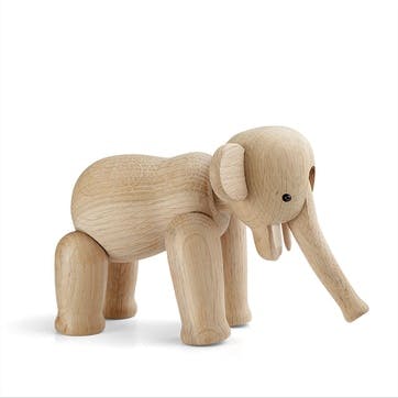 Elephant Wooden Figurine, Small, Oak