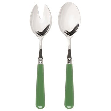 Salad Server Set, Green