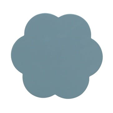 Lacquered Scallop Set of 4 Coasters D13cm, Chambray