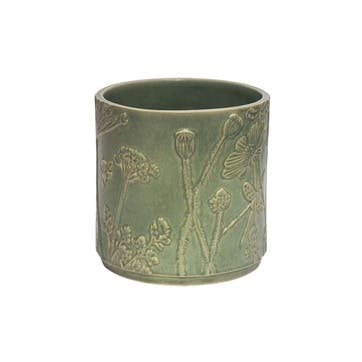 Kew Botanical Retreat Stoneware Meadow Planter D24cm, Green