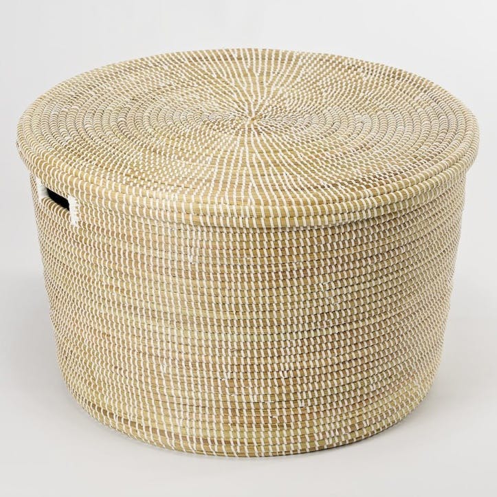 Round Storage Basket, Large, Natural