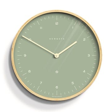 Mr Clarke Wall Clock, Mint Green