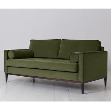Model 02 2 Seater Velvet Sofa, Vine