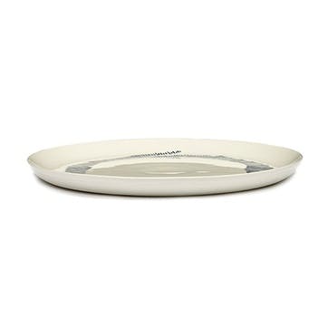 Ottolenghi Set of 2 large plates, D27, White And Blue