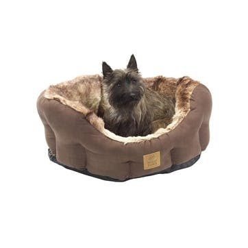 Arctic Fox Snuggle Oval Dog Bed, Small