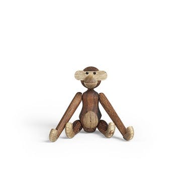 Monkey Wooden Figurine, Mini, Teak/Limba