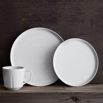 Grand Cru Set of 4 Dinner Plate D25cm, White