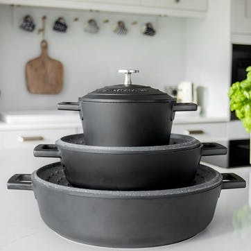 Cast Aluminium Casserole 5l, Black