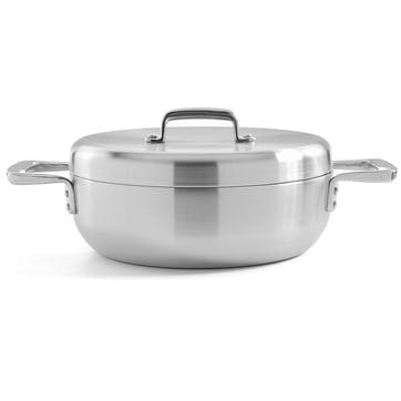 Urban Triply Chefs Pan with Lid, 26cm, Stainless Steel