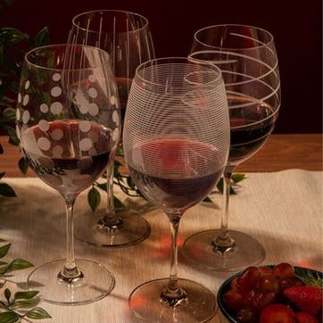 Cheers Set of 4 Red Wine Glasses 685ml, Clear