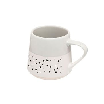 Dotted Mug , 350ml, Grey