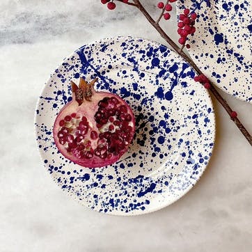 Splatter Side Plate D21cm, Blueberry