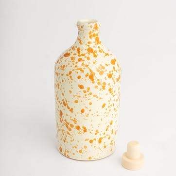 Splatter  Ceramic Bottle 750ml, Burnt Orange