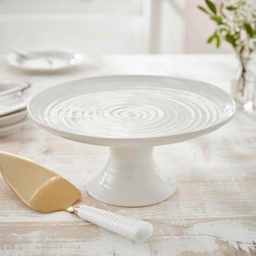 Footed Cake Plate - Small; White