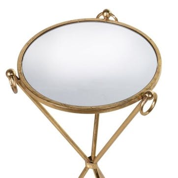 Glass cross side table, 77 x 39cm, Luna Home, gold