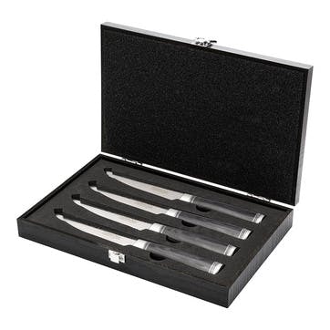 Katana Saya Pakkawood 4 Pce Steak Knife Set ,