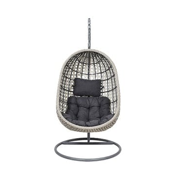 St Kitts Single Hanging Chair, Stone Grey