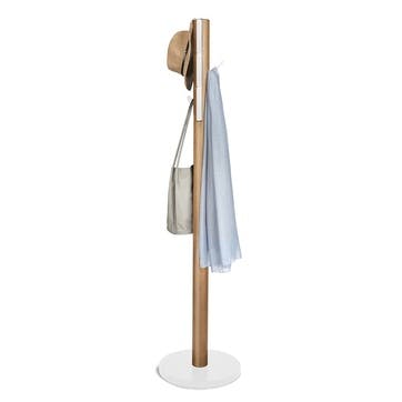 Flapper Coat Rack H168cm, White & Natural