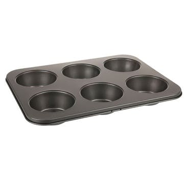 6 Cup Jumbo Muffin Pan, , Grey