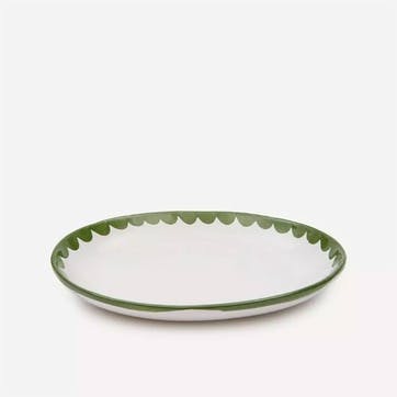 Large Oval Serving Dish, Green