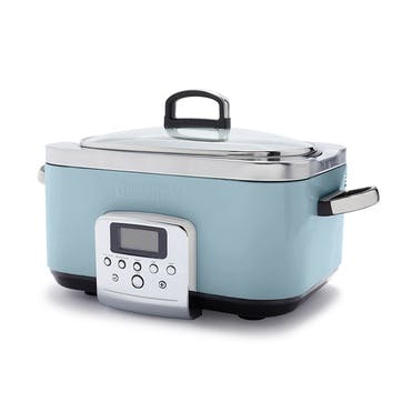 Non-Stick Slow Cooker, 6L, Blue Haze