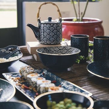 Satori Miso Serving Bowl, Indigo Blue