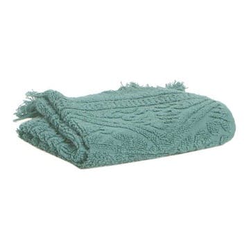 Maxi bath towel, 100 x 180cm, Vivaraise, Zoe, green/grey