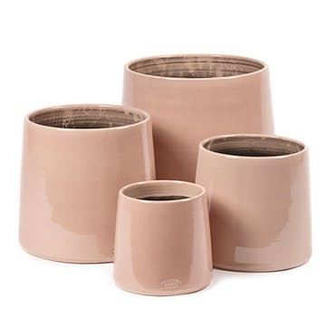 Glazed Cone Pot H32cm, Pink