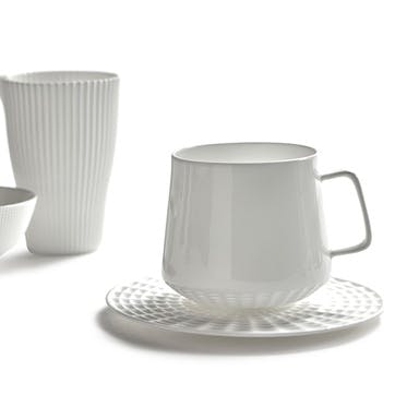 Nido Set of 4 Saucers D13.8cm, White