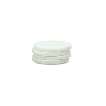 Esa Marble Coasters, Set of 4, White