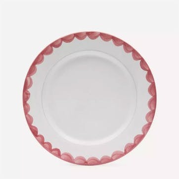 Scallop Dinner Plate Set of 2, D26cm, Pink